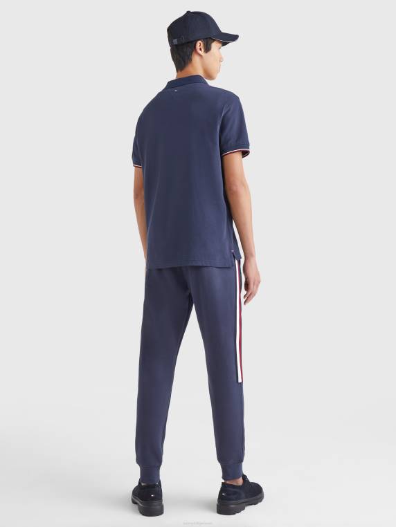 פולו רקמת לוגו בהתאמה רגילה NX20786 שמיים מדבריים Tommy Hilfiger