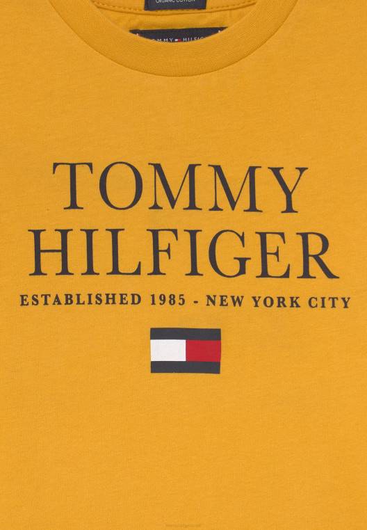 חולצת טי עם הדפס לוגו NX207879 צהוב ערבה Tommy Hilfiger