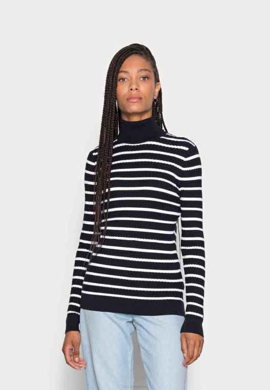 מגשר סוודר עם גליל כבלים NX207889 שמיים מדבריים/אופטי לבן Tommy Hilfiger