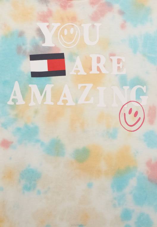 חולצת טריקו בהדפס עניבה NX207902 צבע עניבה אקרו Tommy Hilfiger