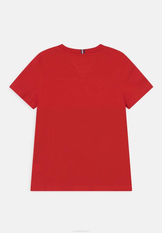 חולצת טריקו חיונית עם הדפסי טי קולורבלוק NX207909 צי הדמדומים Tommy Hilfiger