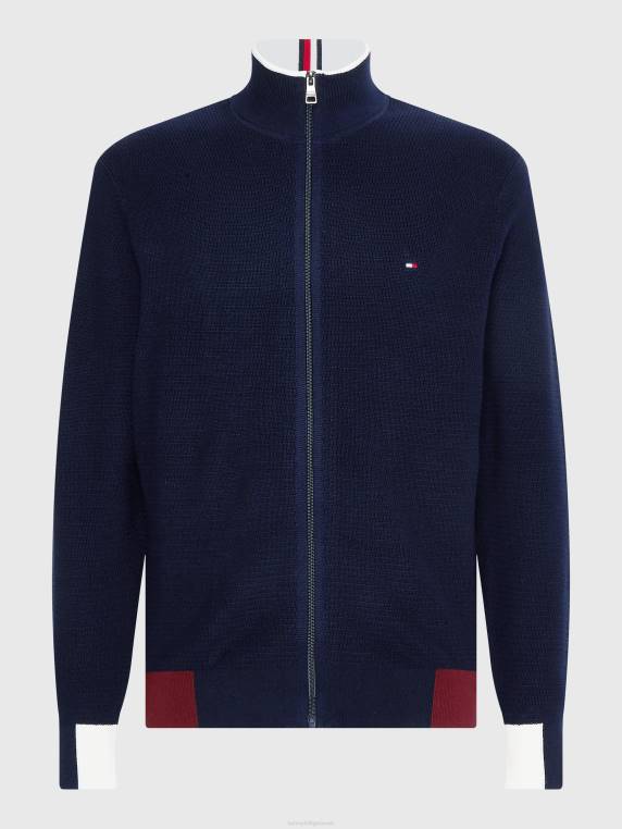 מגשר עם רוכסן חסום בצבע NX20790 שמיים מדבריים Tommy Hilfiger