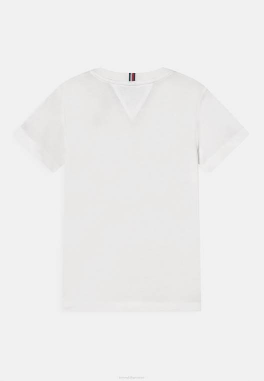 חולצת טריקו מודגשת עם הדפס לוגו של אוניברסיטה NX207910 לבן Tommy Hilfiger