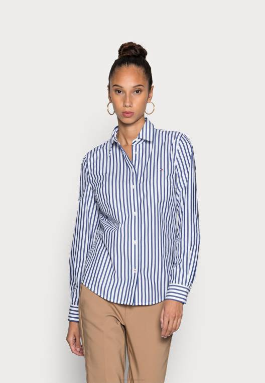 חולצה מכופתרת רגילה NX207922 מודגש/כחול טריז Tommy Hilfiger