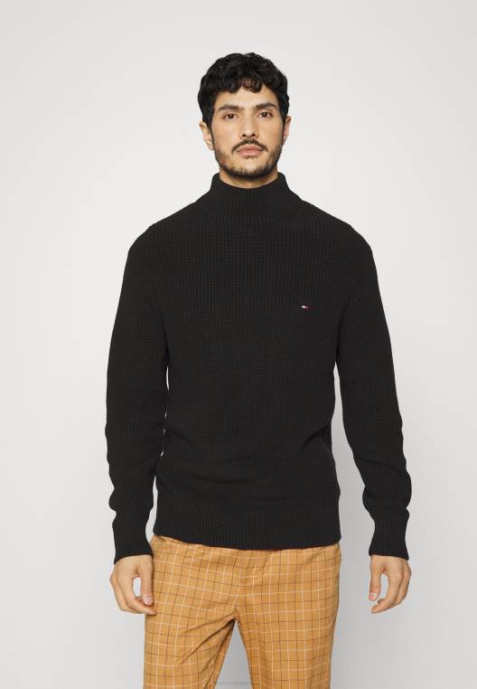 מגשר צוואר מדומה במרקם NX207926 שָׁחוֹר Tommy Hilfiger