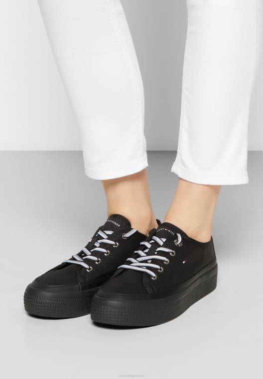 מאמנים שטוחים ארגוניים NX207927 שָׁחוֹר Tommy Hilfiger