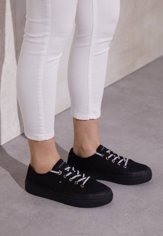 מאמנים שטוחים ארגוניים NX207927 שָׁחוֹר Tommy Hilfiger