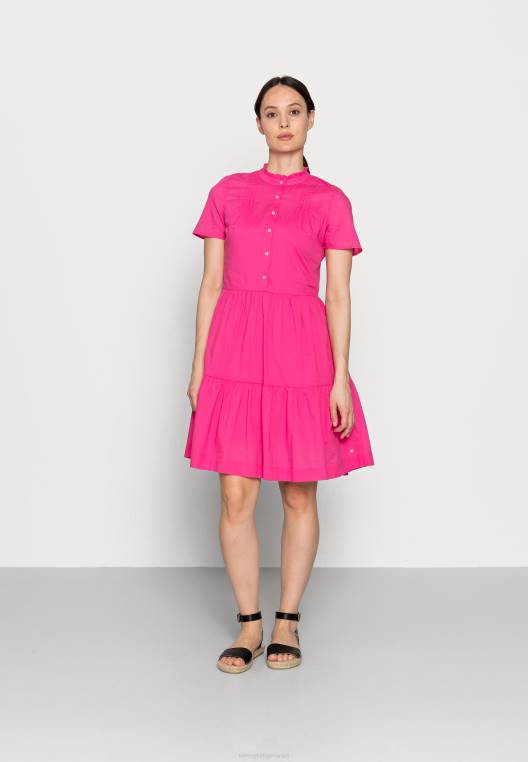 שמלת חולצת ברך וואל NX207935 וָרוֹד Tommy Hilfiger