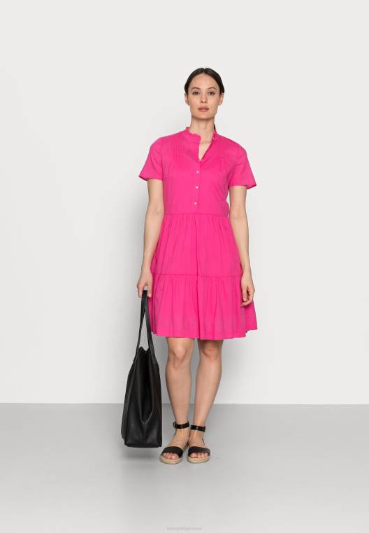 שמלת חולצת ברך וואל NX207935 וָרוֹד Tommy Hilfiger