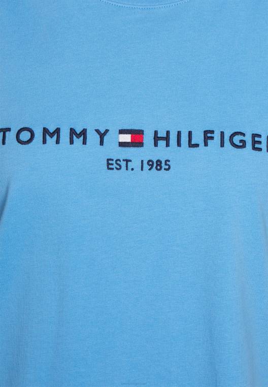 חולצת טי רגילה בהדפס טי NX207937 כחול הידראנגאה Tommy Hilfiger