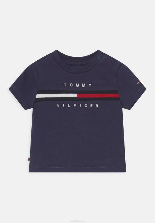 חולצת טריקו בהדפס טי תינוק NX207944 צי הדמדומים Tommy Hilfiger