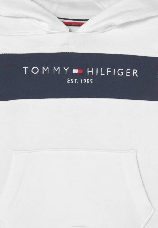 חליפת אימונית חיונית עם סט קולורבלוק NX207950 לבן Tommy Hilfiger