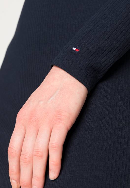 שמלת מידי שמלת יום עם צלעות דקות NX207956 שמיים מדבריים Tommy Hilfiger