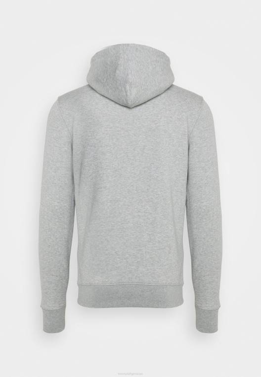 סווטשירט קפוצ'ון רב מיקום NX207959 אברש אפור בהיר Tommy Hilfiger