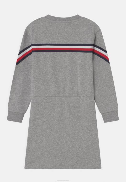 שמלת יום שמלת פסים גלובלית NX207965 אברש אפור בהיר Tommy Hilfiger