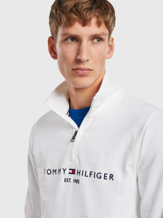 מגשר עם צווארון לוגו NX20796 לבן Tommy Hilfiger