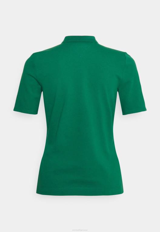 חולצת פולו חיונית NX207981 אמרלד טרופית Tommy Hilfiger