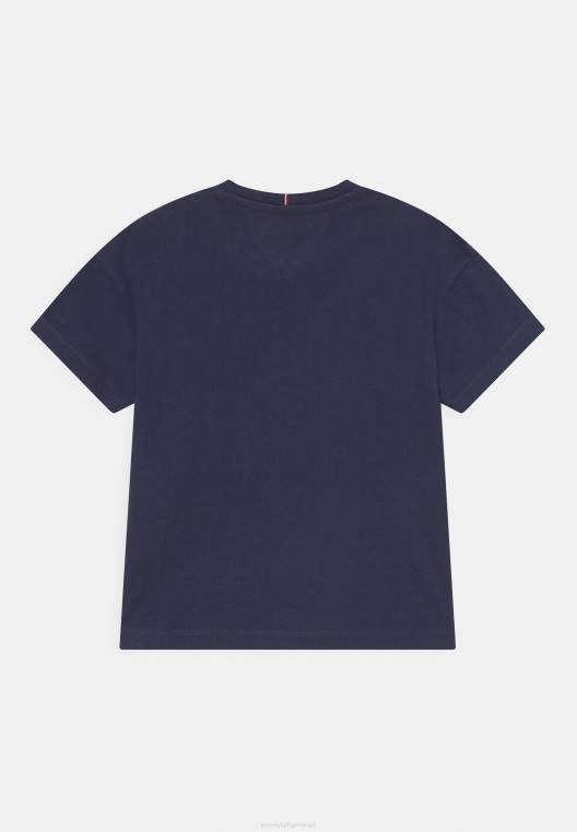 חולצת טריקו בהדפס טי וורסיטי NX207997 צי הדמדומים Tommy Hilfiger