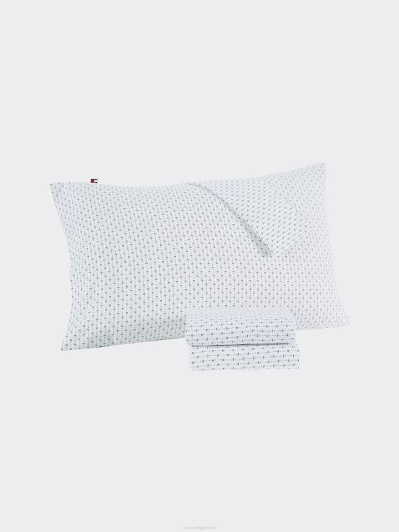 סט סדינים פלנל מיטת יחיד NX207 פס מתקתק Tommy Hilfiger