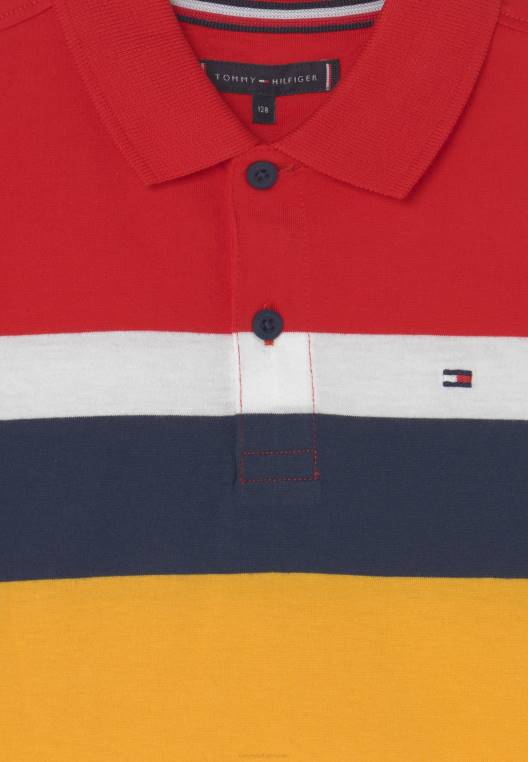 חולצת פולו פס ארכיון NX208002 צי הדמדומים Tommy Hilfiger