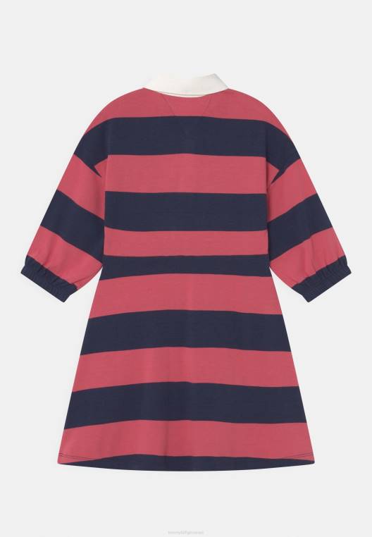 שמלת ג'רסי שמלת רוגבי של אוניברסיטה זעירה NX208028 כחול כהה Tommy Hilfiger