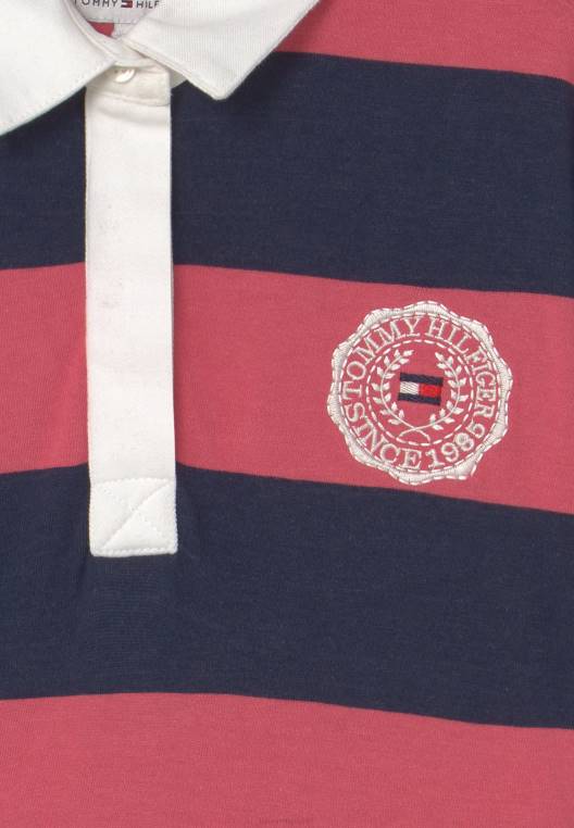 שמלת ג'רסי שמלת רוגבי של אוניברסיטה זעירה NX208028 כחול כהה Tommy Hilfiger