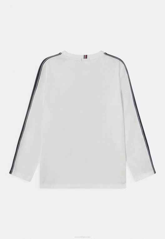 טופ לוגו טי עם שרוולים ארוכים NX208033 לבן Tommy Hilfiger