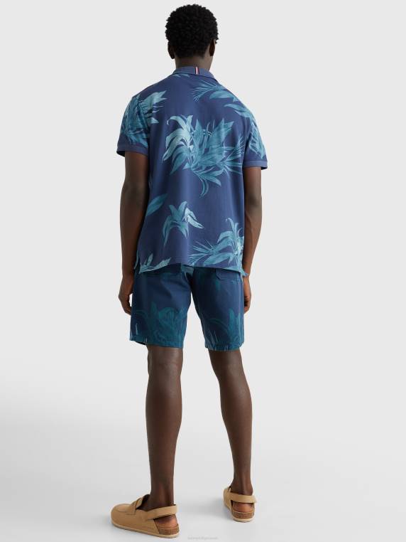 פולו בהדפס עץ דקל NX20803 שמיים מדבריים/רב Tommy Hilfiger