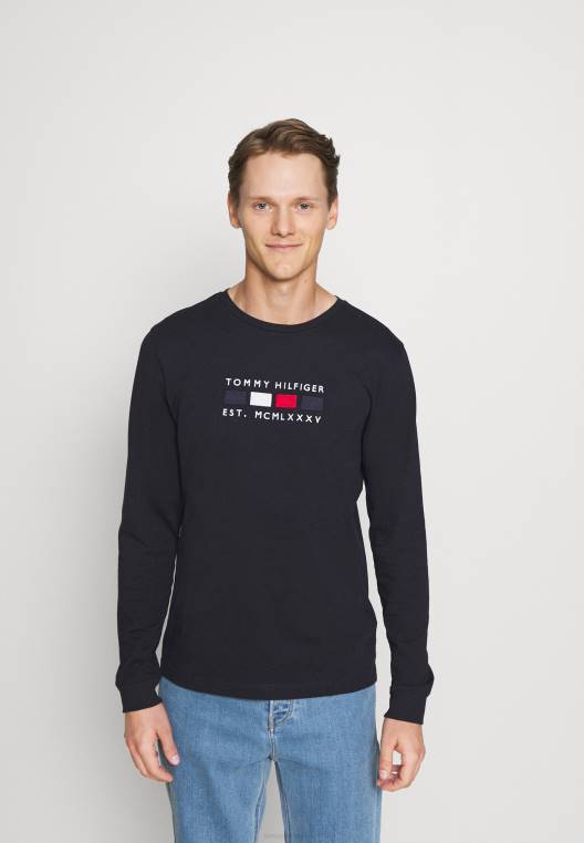 חולצה עם שרוולים ארוכים עם שרוולים ארוכים NX208042 שמיים מדבריים Tommy Hilfiger