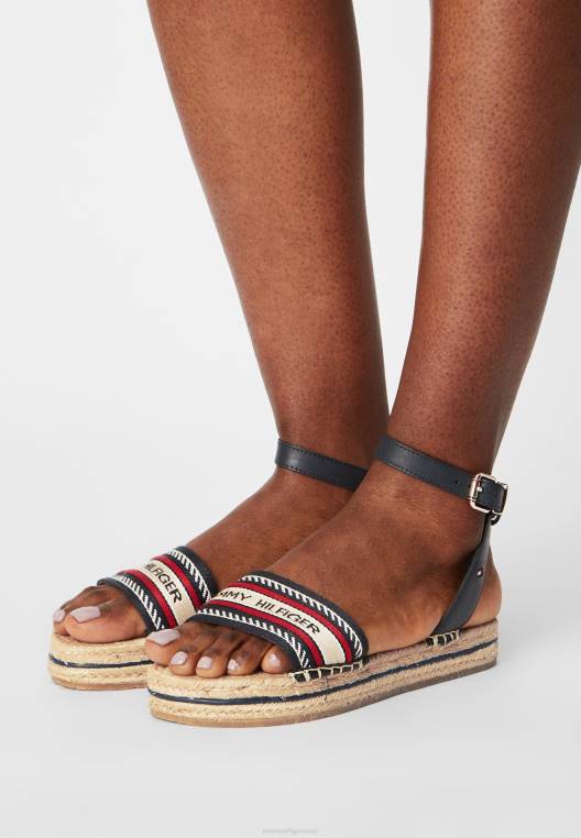 סנדלים שטוחים מלאכותיים NX208043 שמיים מדבריים Tommy Hilfiger