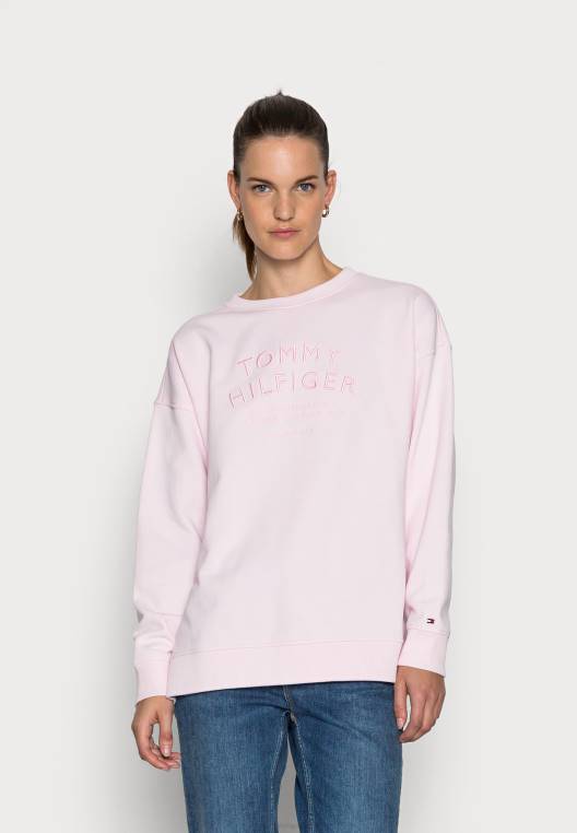 סווטשירט רגוע NX208044 ורוד בהיר Tommy Hilfiger