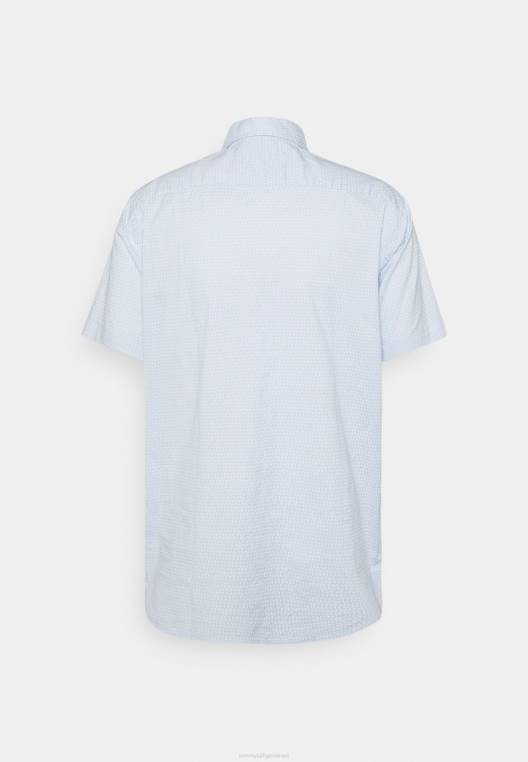 חולצה רכה בהדפס מיקרו NX208048 כחול מבריז/לבן אופטי Tommy Hilfiger