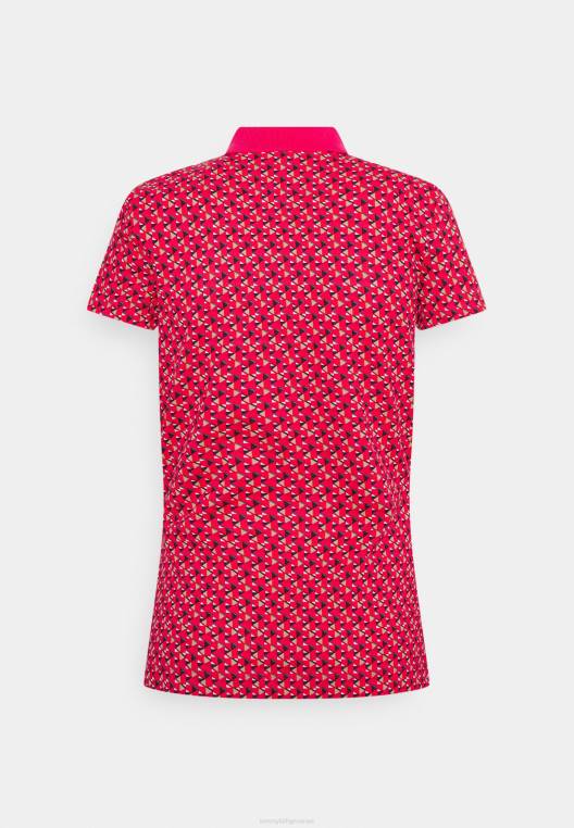 חולצת פולו דקה מודפסת NX208053 וָרוֹד Tommy Hilfiger