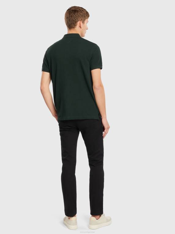 פולו פאנל מונוגרמה דיוואלי NX20805 ירוק תהום Tommy Hilfiger