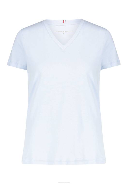 חולצת טריקו בסיסית חדשה עם צווארון NX208060 כְּחוֹל Tommy Hilfiger