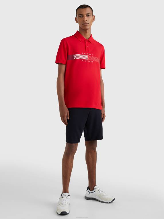 לוגו פולו NX20806 אדום ראשוני Tommy Hilfiger