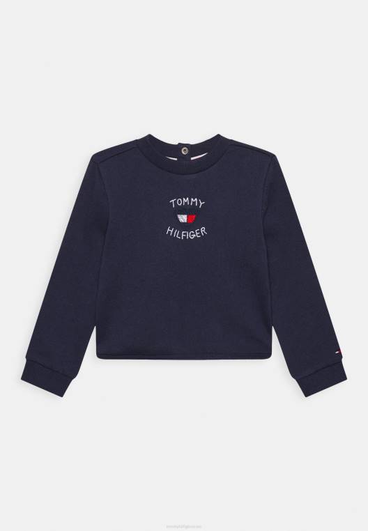 סווטשירט של צוות לב NX208081 צי הדמדומים Tommy Hilfiger