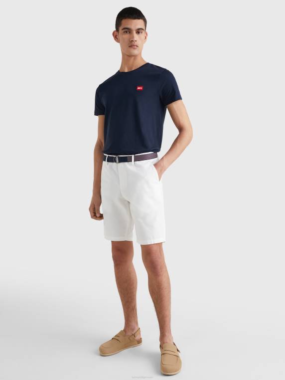 חולצת טריקו מכותנה אורגנית עם דגל ניגודיות NX20808 שמיים מדבריים Tommy Hilfiger