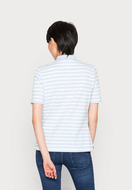 חולצת פולו פס רגילה NX208096 ברטון stp/בריזי כחול לבן Tommy Hilfiger