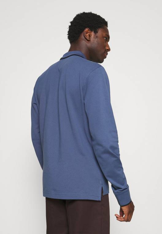 חולצת פולו רגילה עם קצה בסיסי NX208097 אינדיגו דהוי Tommy Hilfiger