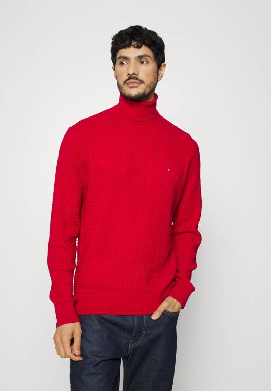 מגשר צוואר רול מבנה רשת NX208101 אָדוֹם Tommy Hilfiger