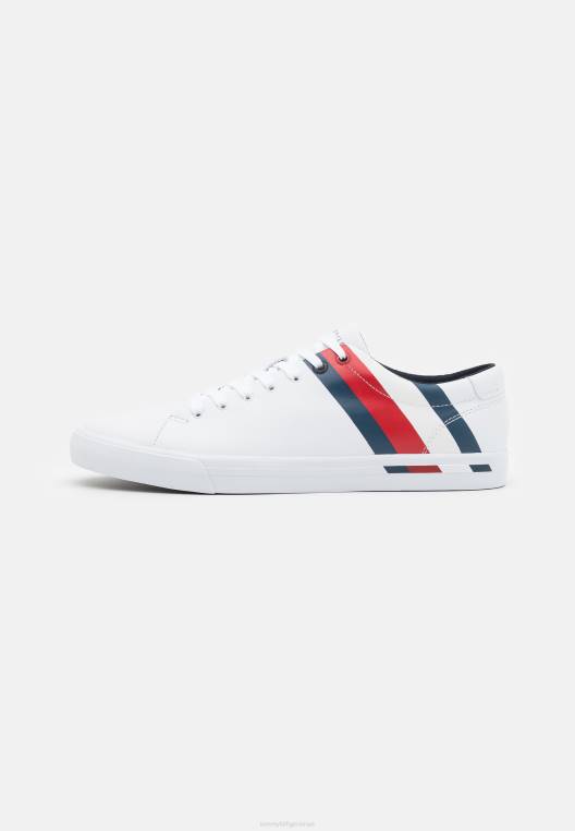 מאמני פסים ארגוניים NX208108 לבן Tommy Hilfiger