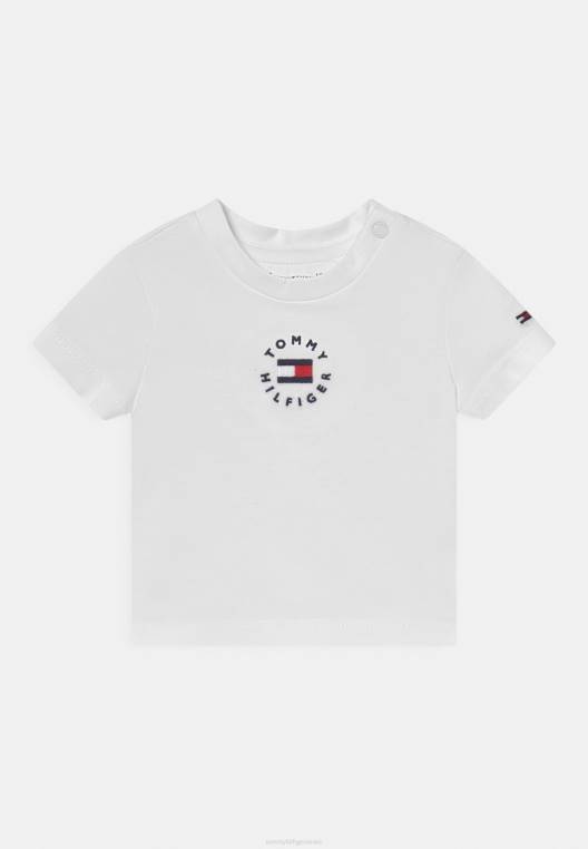 חולצת טריקו בהדפס יוניסקס לתינוק מורשת NX208123 לבן Tommy Hilfiger