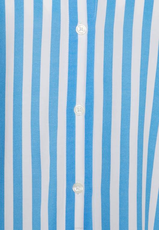 חולצה מכופתרת של מונגרמה פלור NX208127 בנקאי/הידרנגאה כחול Tommy Hilfiger