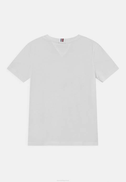 חולצת טי עם הדפס לוגו NX208131 לבן Tommy Hilfiger