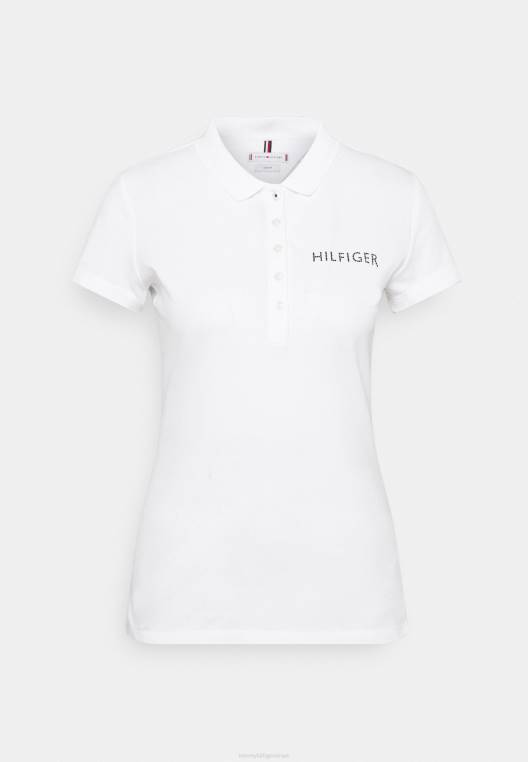 חולצת פולו קריסטל דקה NX208136 לבן Tommy Hilfiger