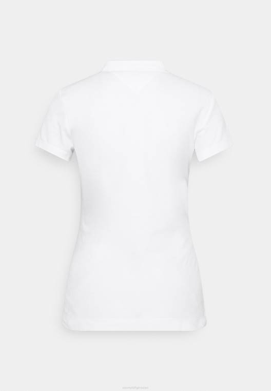 חולצת פולו קריסטל דקה NX208136 לבן Tommy Hilfiger