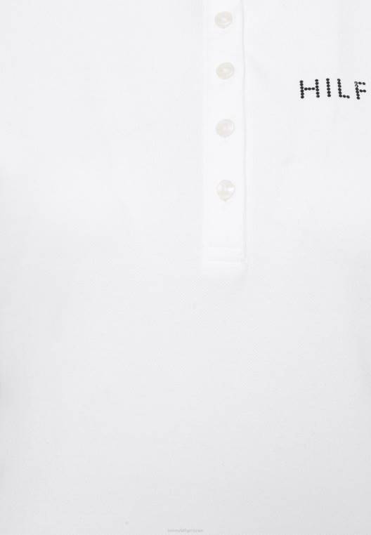 חולצת פולו קריסטל דקה NX208136 לבן Tommy Hilfiger