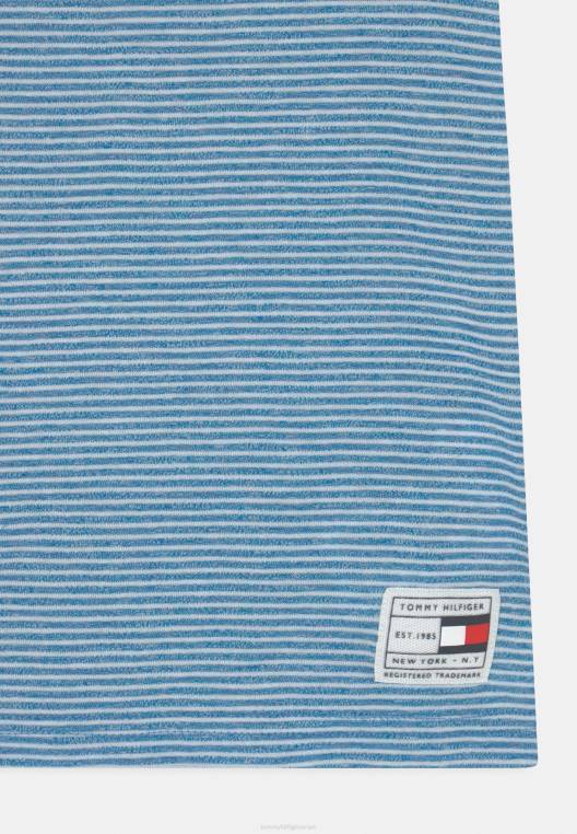 חולצת טריקו בהדפס פס ג'אספי NX208144 רגאטה כחולה Tommy Hilfiger