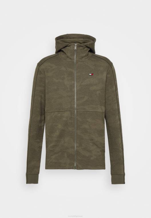 קפוצ'ון קפוצ'ון נוחות עם רוכסן NX208148 צבא ירוק Tommy Hilfiger